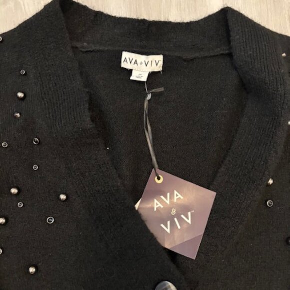 Ava & Viv - Women's Embellished Cardigan NWT size 2X - Picture 4 of 5